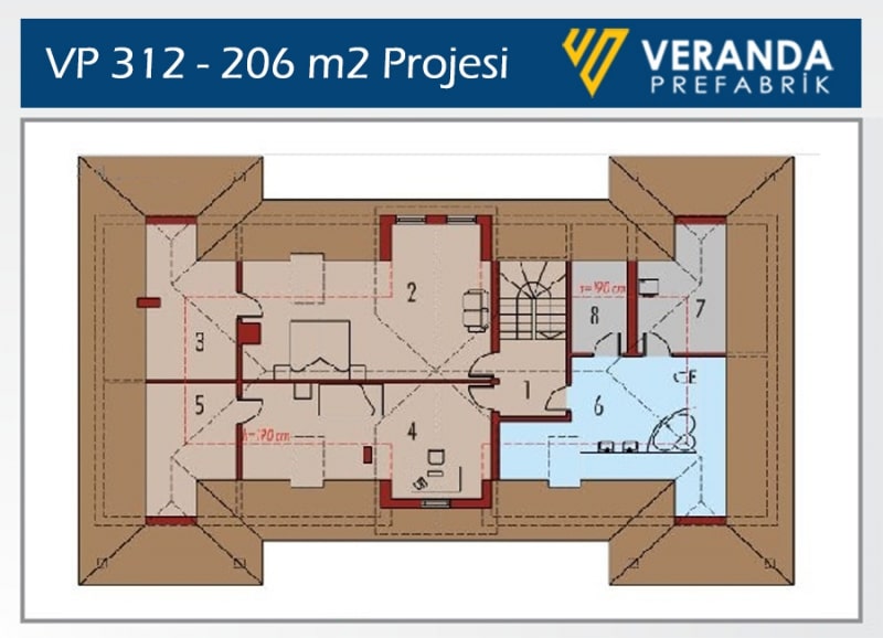 VP 309 - 200 m2 Hafif Çelik Ev 4. Fotoğrafı