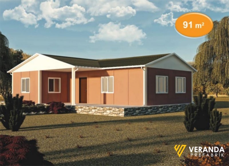 VP 115 - 91 m2 Prefabrik Ev 1. Fotoğrafı