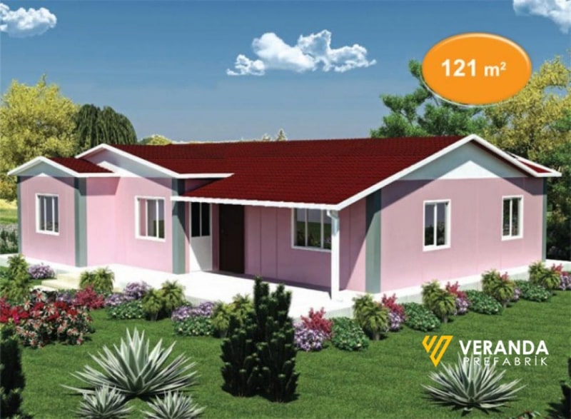 VP 123 - 121 m2 Tek Katlı Prefabrik Ev 1. Fotoğrafı