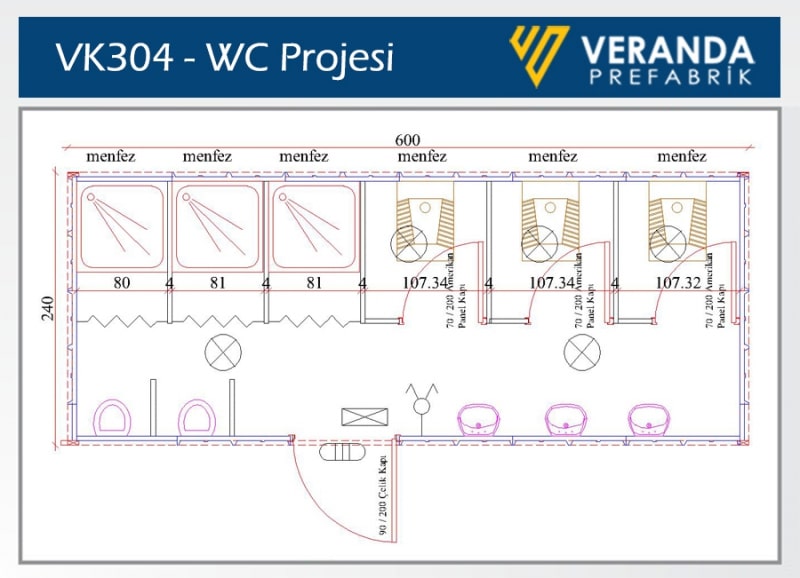 VK304 - Şantiye WC Duş Konteyner 3. Fotoğrafı