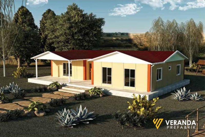 VP 122 - 123 m2 Tek Katlı Prefabrik Ev 1. Fotoğrafı