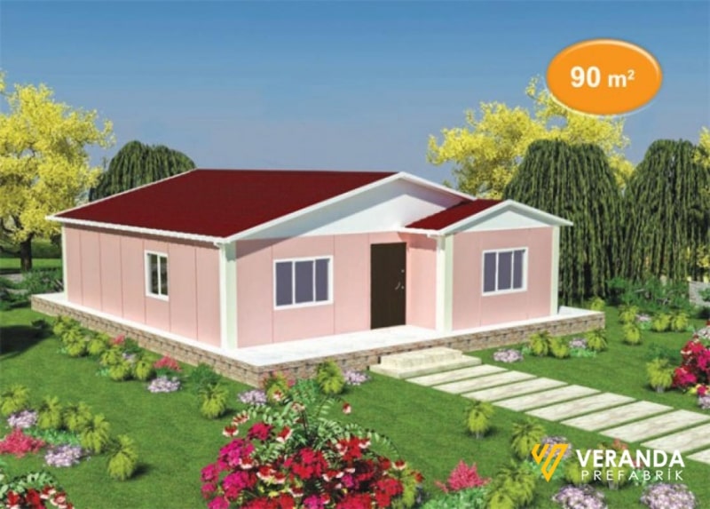 VP 114 - 90 m2 Tek Katlı Prefabrik Ev 1. Fotoğrafı