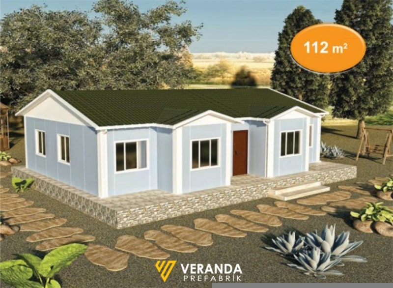 VP 118 - 112 m2 Tek Katlı Prefabrik Ev 1. Fotoğrafı