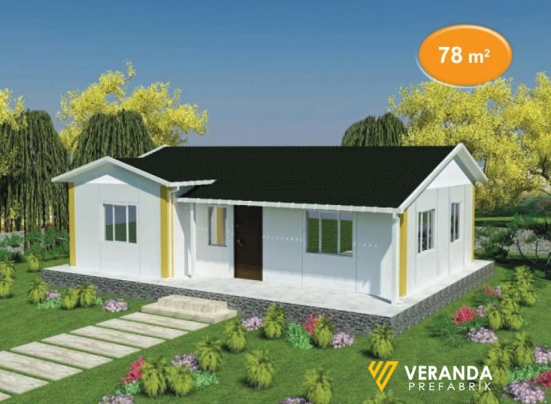 VP 110 - 78 m2 Prefabrik Ev 1. Fotoğrafı