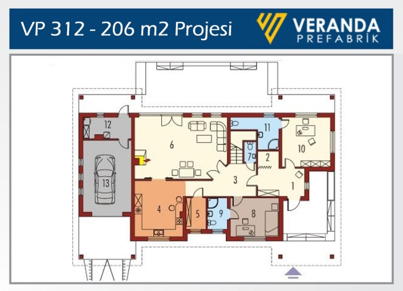 VP 309 - 200 m2 Hafif Çelik Ev 3. Fotoğrafı