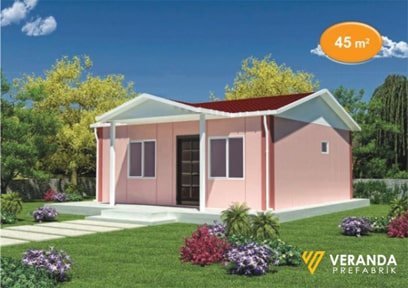 VP 102 - 45 m2 Tek Katlı Prefabrik Ev